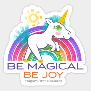 Be Magical, Be Joy — Rainbow Unicorn Cuties Illustration series Sticker